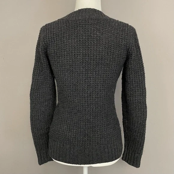 Old Navy Charcoal Gray Double Breasted Snap Front Sweater Size S - Picture 7 of 10